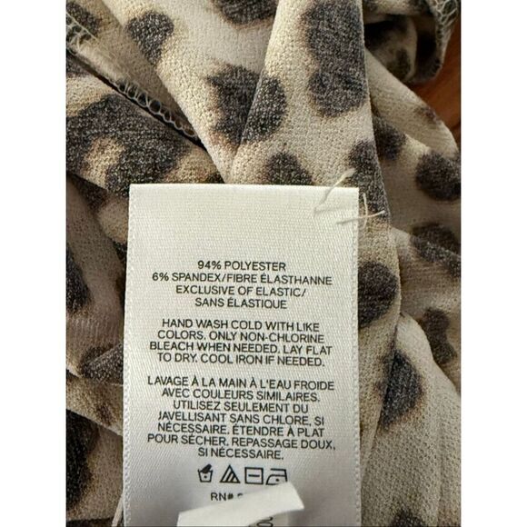 Express Leopard Print Wide-Leg Jumpsuit XS - Picture 12 of 13